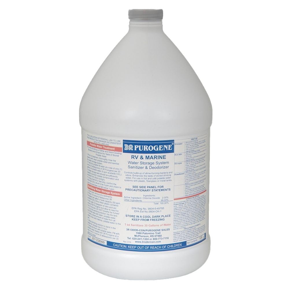 128oz Purogene Water Treatment Preserver and Maintainer for Drinking Water Treatment. Provides for Long-Term Storage of Drinking