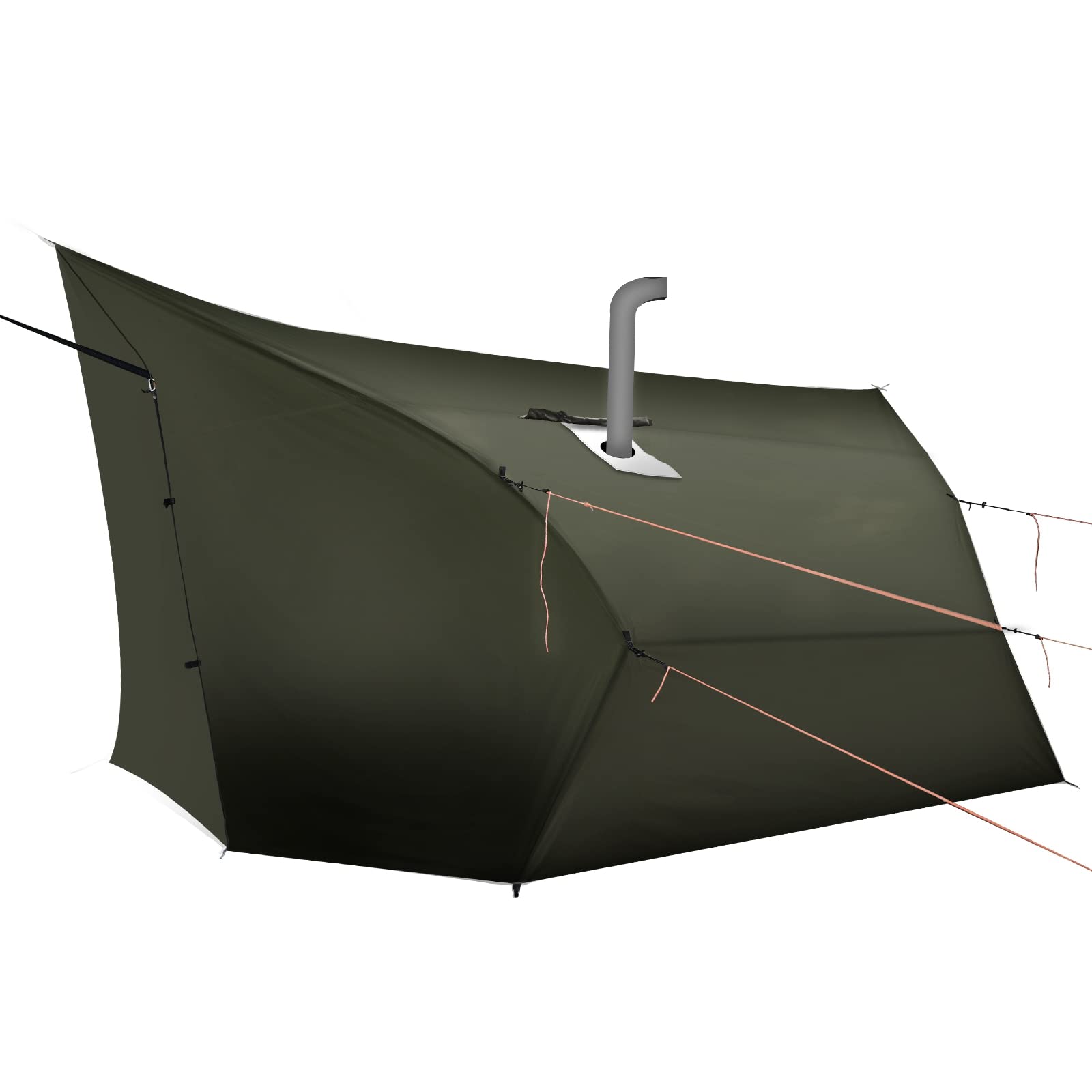 Onewind Penumbra Hot Tent, 14Ft Camping Hammock Tarp For 4-Season, Waterpoof And Flame Retardant Hammock Rain Fly With Stove Jac
