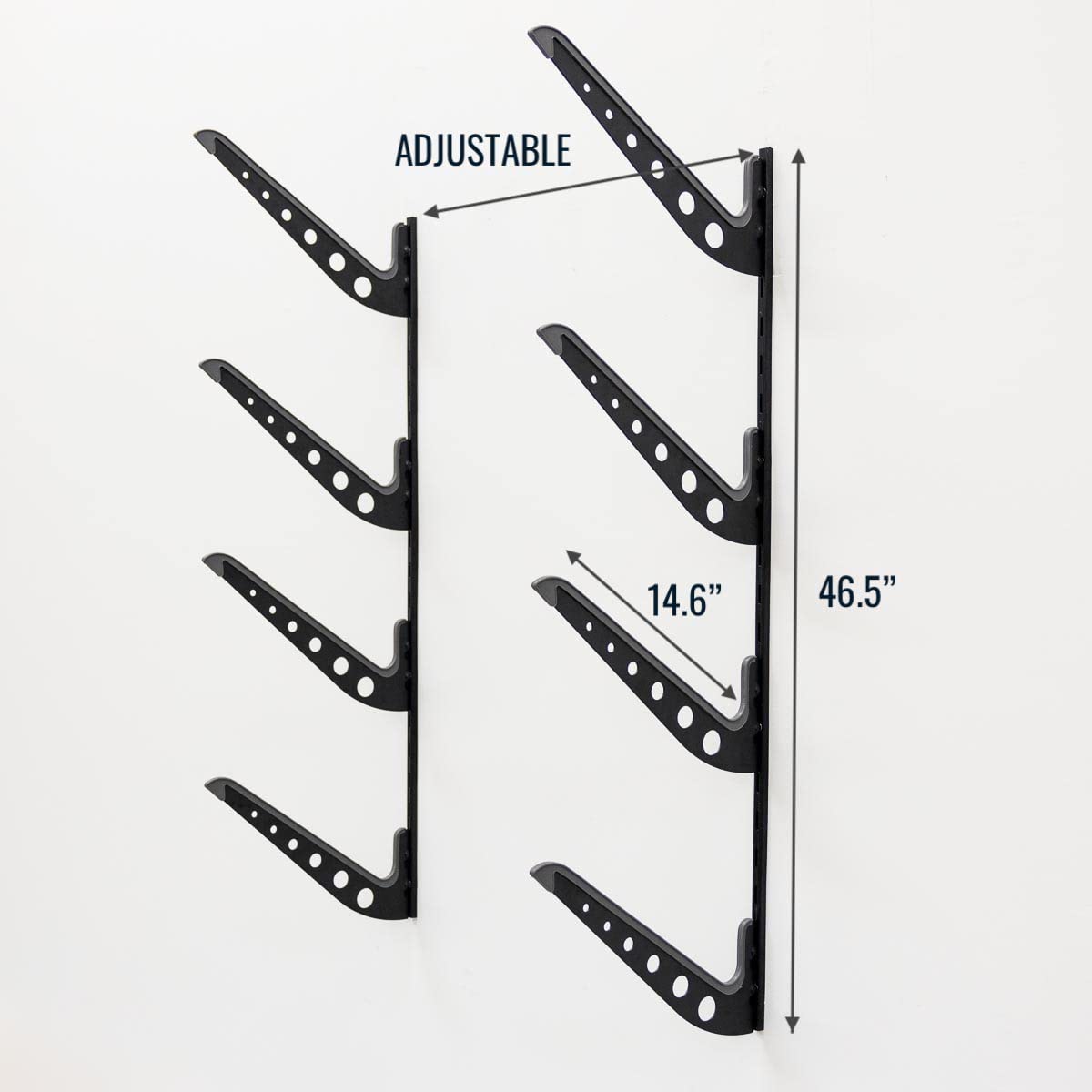 Storeyourboard Adjustable Wakeboard Storage Rack, 4 Board Wall Mount Display