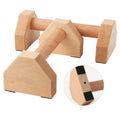 GONCHAK HUB Push Up Stand Wooden with NonSlip Base for Exercise Home Gym Workout Equipment Men and Women | Wooden Parallettes H