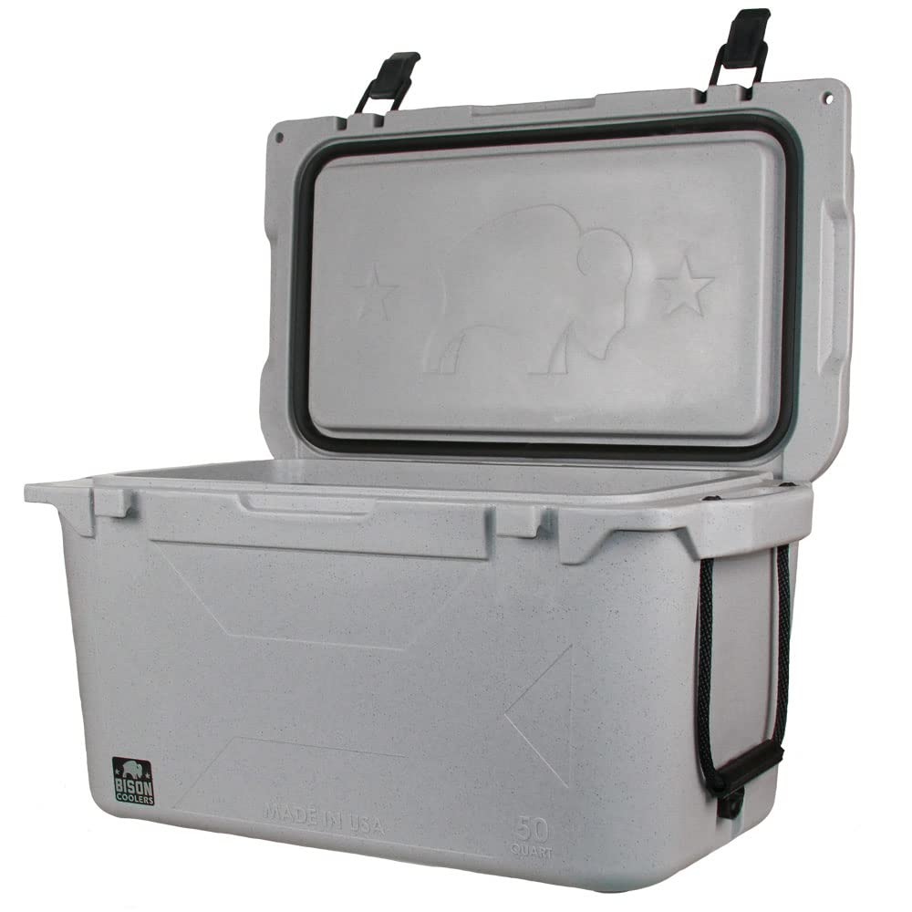 Bison Coolers Gray 50 Quart Cooler  Made In The Usa
