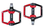 Black Red 528 Shanmashi Mountain Bike Mtb Pedals Aluminium Bicycle Bmx Flat Pedal With Removable Non-Slip Studs 9/16