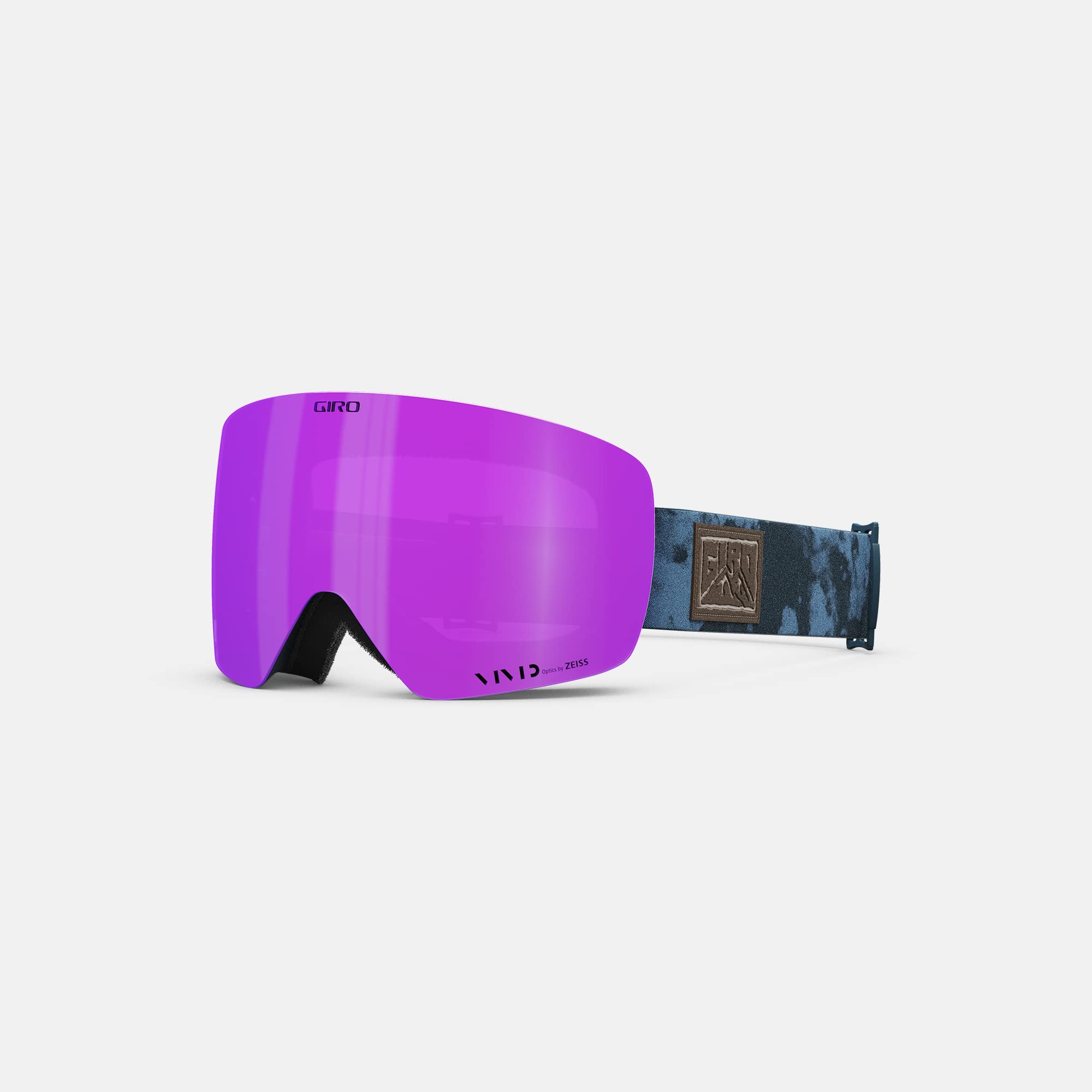 Giro Contour RS Ski Goggles - Snowboard Goggles for Men & Women - Ano Harbor Blue Cloud Dust Strap with Vivid Pink/Vivid Infrare