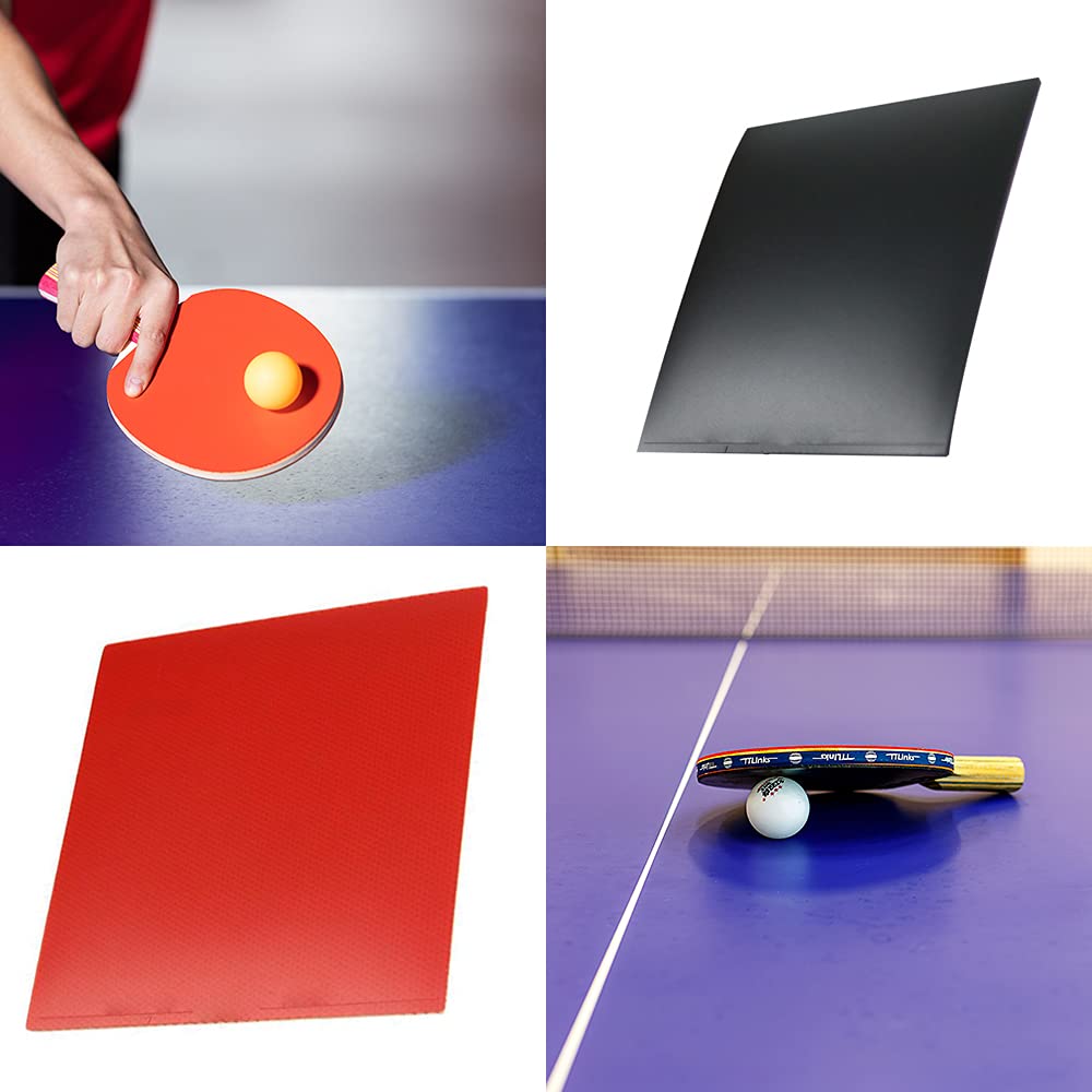 Jorjorler 2 Pcs Table Tennis Rubber Glue,Ping Pong Glue Whole Sheet Thickness About 4Mm,Table Tennis Rubber Hard Sponge 2.2Mm,On