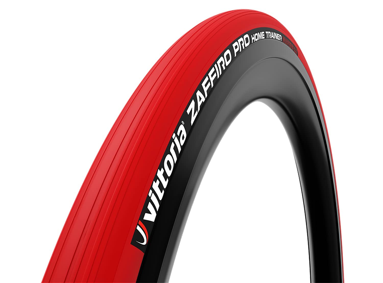 Vittoria Zaffiro Pro Home Trainer Tire - Indoor Bike Trainer Tire - Foldable Training Bicycle Tire (Red, 700X23C)