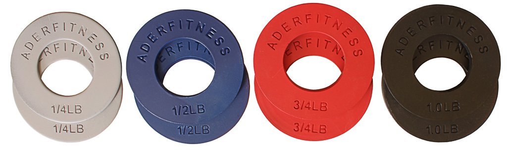 Ader Olympic Fractional Plates Set- (1/4; 1/2; 3/4; 1.0 Lb) 4 Pairs, Great Gift Set