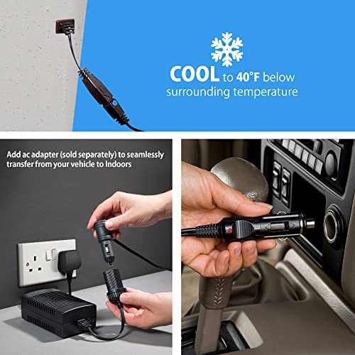 Koolatron Electric Portable Cooler Plug In 12V Car Coolerwarmer, 18 Qt (17 L), No Ice Thermo Electric Portable Fridge For Campin
