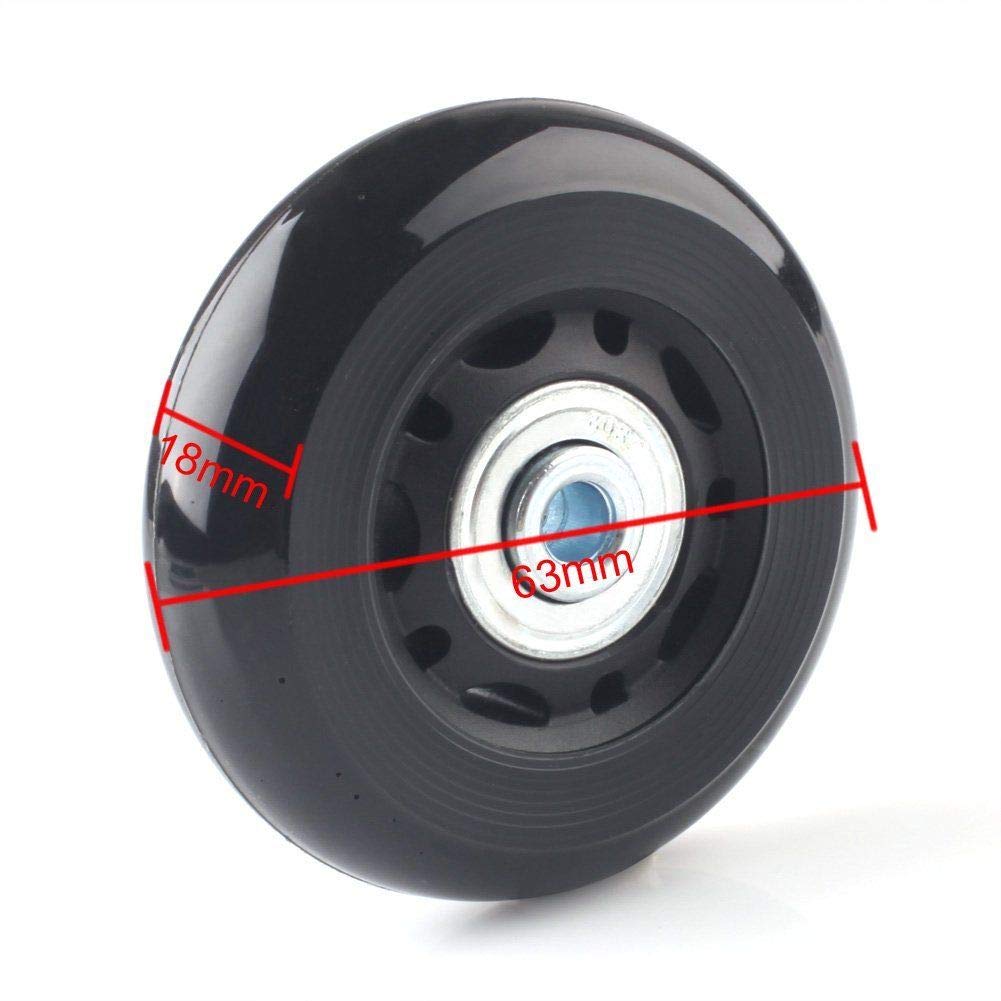 F-Ber Luggage Suitcase Wheels Replacement Kit 64Mm X 18Mm With Abec 608Zz Inline Outdoor Skate Replacement Wheels, One Set Of (2