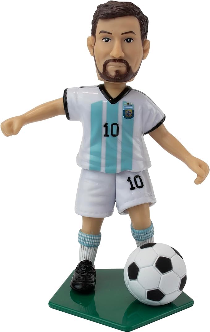 Maccabi Official Lionel Messi Argentina National Team Soccer Action Figure, 4.5    H x 3.5    W x 1.5    D