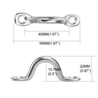 Amadget Bimini Boat Top Pad Eye, 316 Stainless Steel Eye Straps Tie Down Kayak Deck Loops (Pack Of 10)
