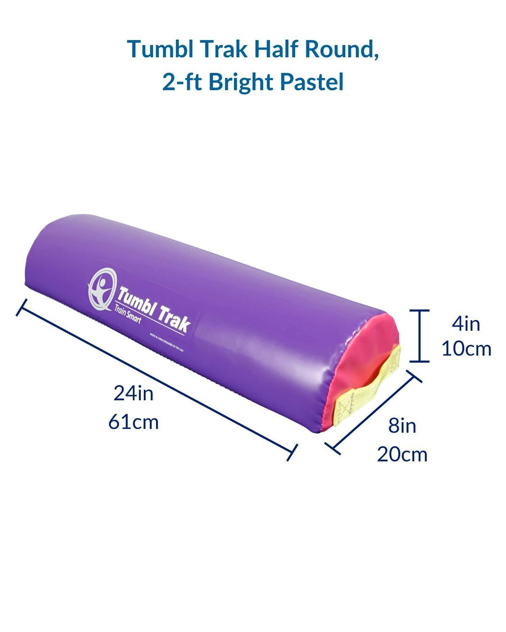 Tumbl Trak Half Rounds Balance Beam, Bright Pastel, 2 Feet