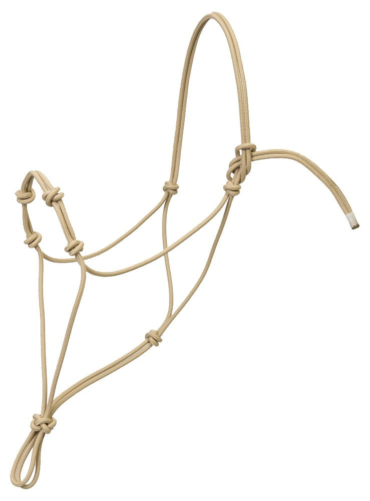Weaver Leather Silvertip Four Knot Rope Halter, Tan, Average