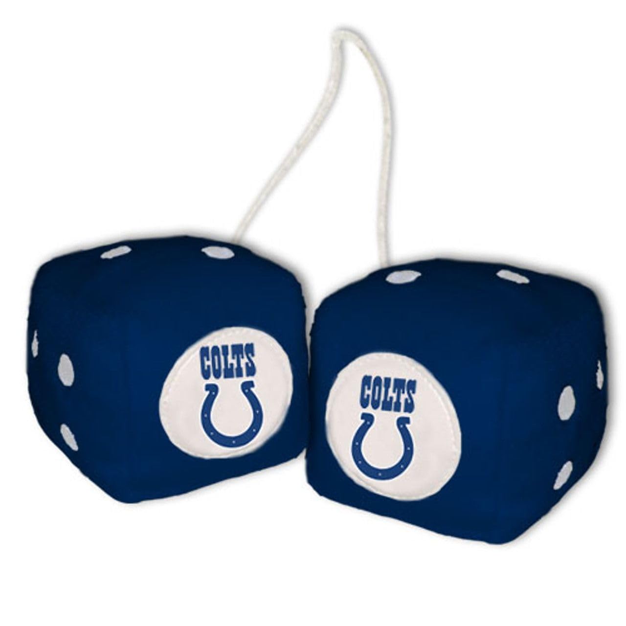Fremont Die NFL Indianapolis Colts 3 Fuzzy Dice, 3, Team Colors