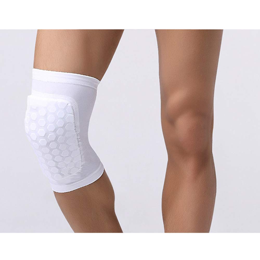 Pisiqi Compression Collision Avoidance Knee Sleeve, 2 Sleeves, White, S
