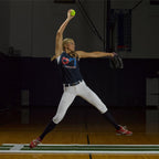 On Deck Sports 3' X 10' Indoor Non-Slip Jennie Finch Softball Pitching Lane Pro Mat With Rubber And Powerline