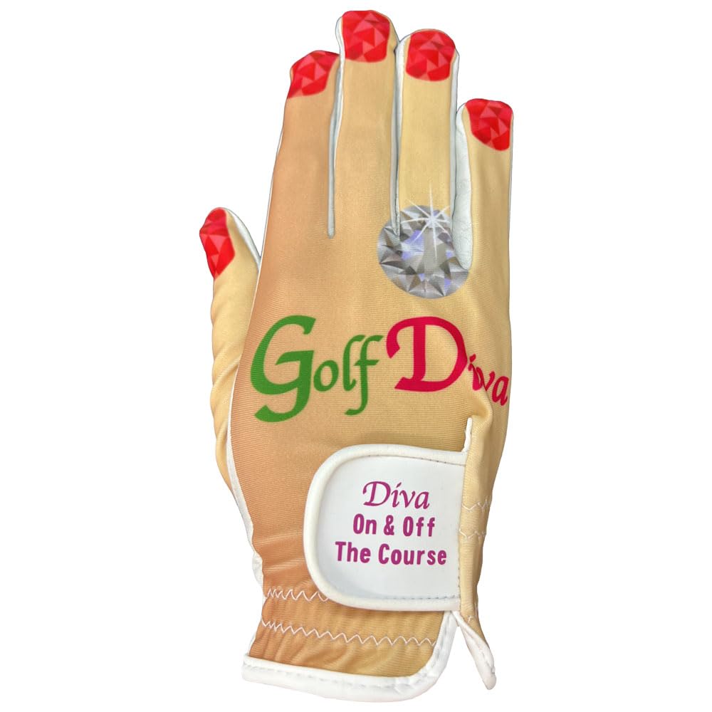 Giggle Golf Women s Golf Glove (Medium, Worn On Right Hand, Golf Diva)