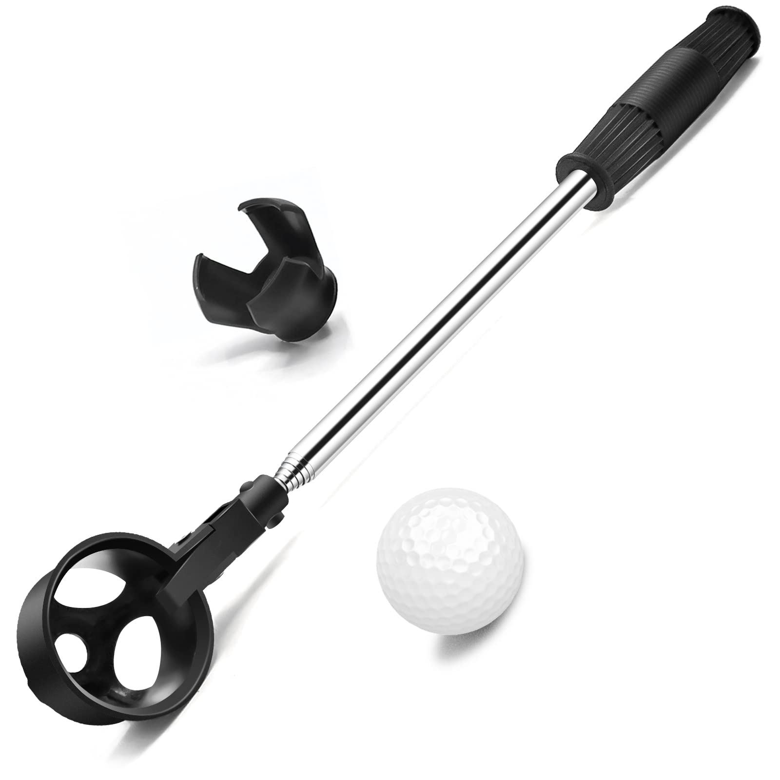 Prowithlin Golf Ball Retriever, Stainless Telescopic Extendable Golf Ball Retriever For Water W/Golf Ball Pick Up Retriever Grab