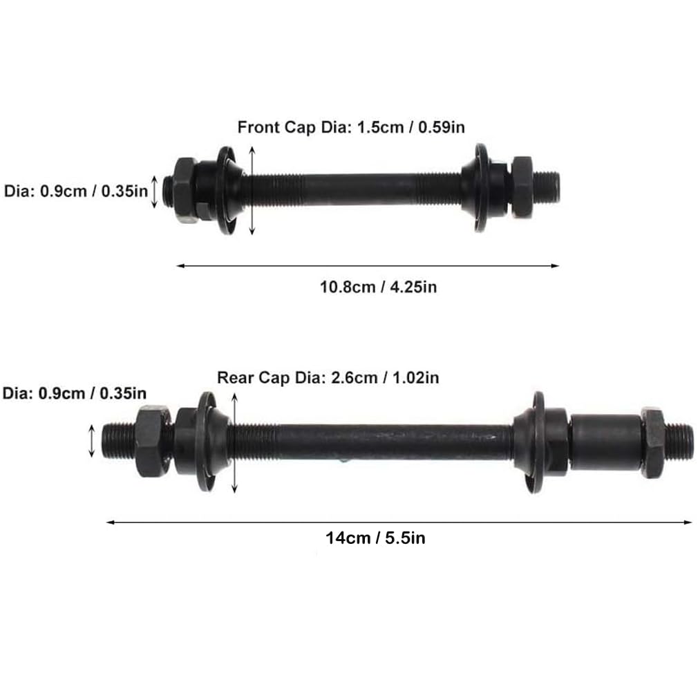 Bike Axle Cysky Quick Release Skewer Front Rear Bicycle Axle Wheel Hub Fit For Road Bike, Mountain Bike, Mtb, Bmx (1 Pair)