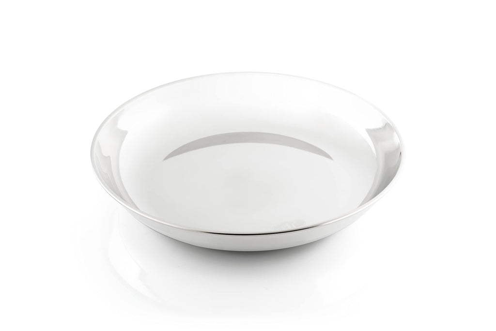 Gsi Outdoors Glacier Stainless Steel Deep Plate  8.5'' Stainless Steel Plate For Camping, Cabin And Everyday Kitchen Tableware