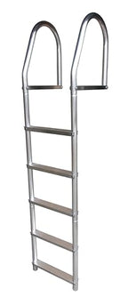 Dock Edge + Eco Weld Free Fixed Dock Ladder, 5 Steps, Aluminum