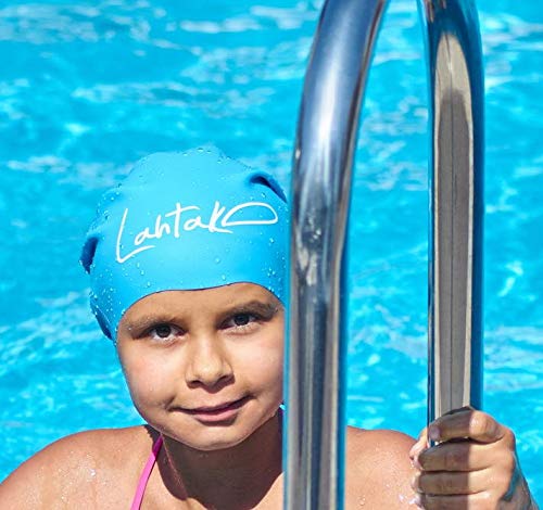 Swim Caps For Long Hair Kids - Swimming Cap For Girls Boys Kids Teens With Long Curly Hair Braids Dreadlocks - Silicone Hypoalle