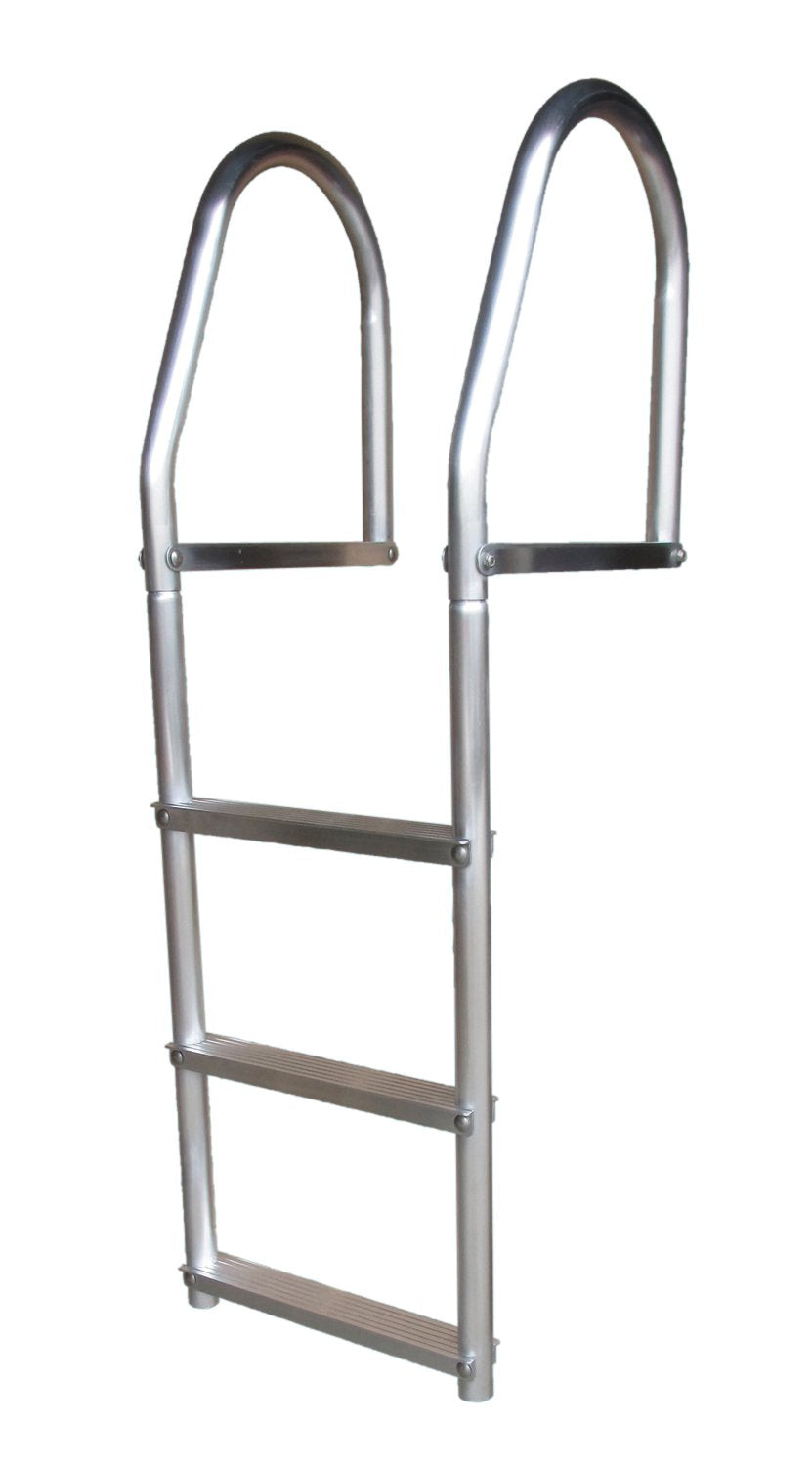 Dock Edge + Eco Weld Free Fixed Dock Ladder, 5 Steps, Aluminum