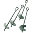 ShelterLogic ShelterAuger 4-Piece 15-Inch Reusable Heavy Duty Steel Earth Auger Anchor Kit with 40-Feet of Rope for Anchoring Sh