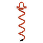 7Penn Spiral Ground Anchors - 10 Inch Red Tent Stakes Heavy Duty Ground Screw Anchor Twist Stakes, 4 Pack