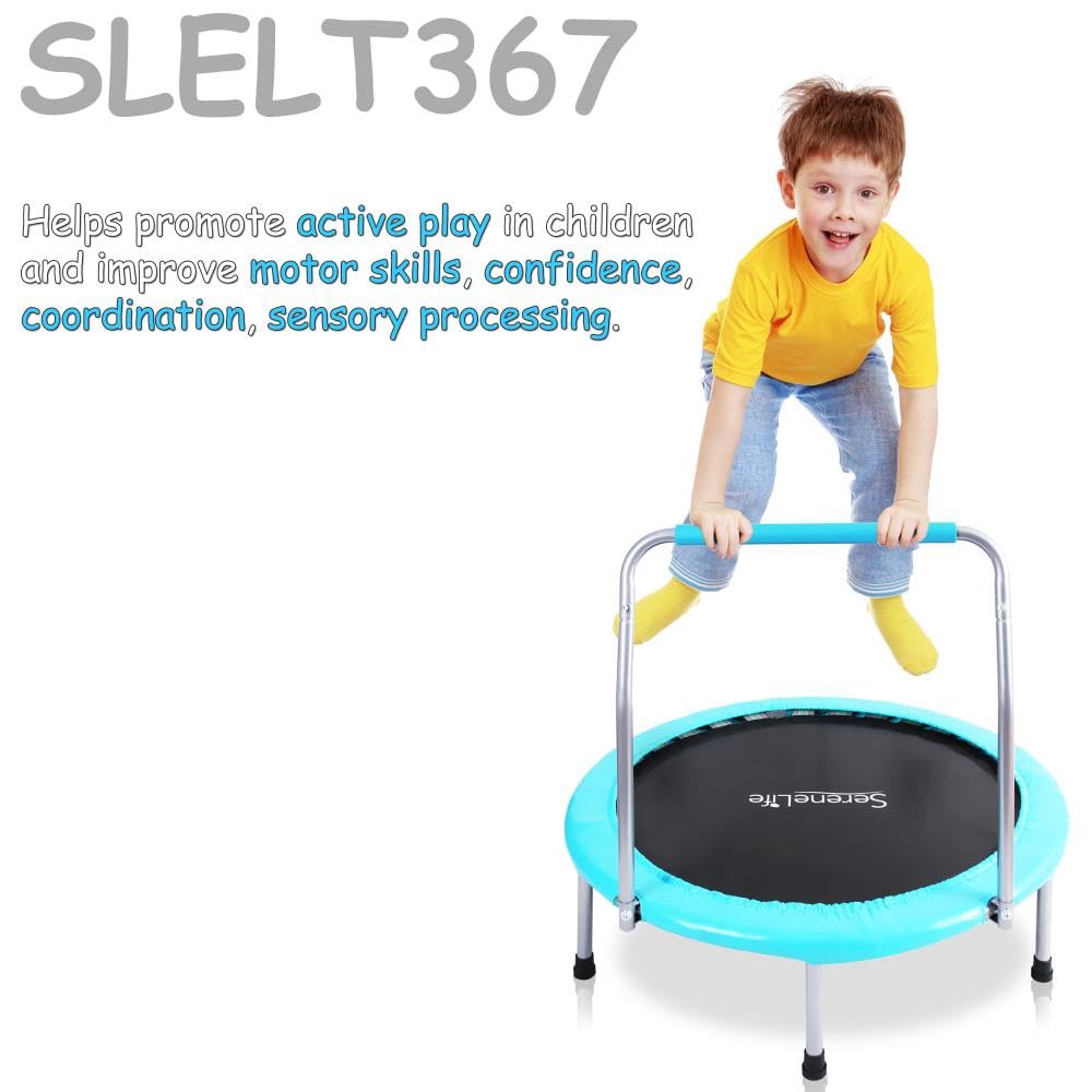 Serenelife 36'' Inch Portable Fitness Trampoline - Sports Trampoline For Indoor And Outdoor Use - Professional Round Jumping Car