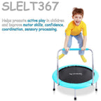 Serenelife 36'' Inch Portable Fitness Trampoline - Sports Trampoline For Indoor And Outdoor Use - Professional Round Jumping Car
