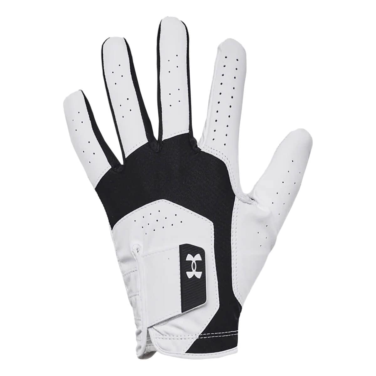Under Armour Men's Iso-Chill Golf Glove , Black (001)/White, Left Hand Large