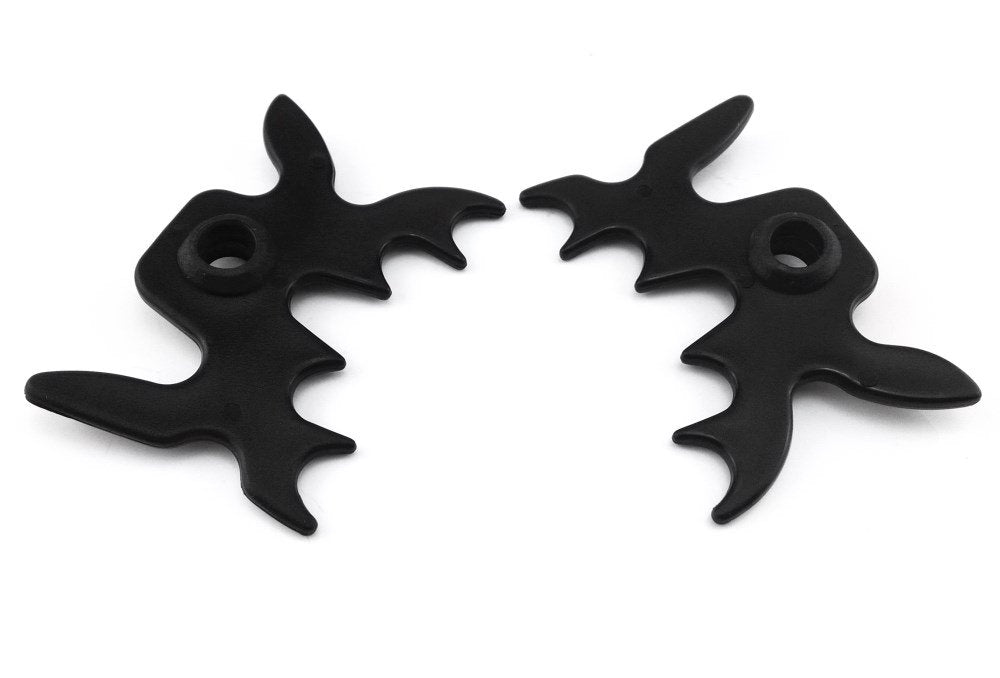 Honbay 2Pcs Black Plastic Moosehead Pool Billiard Cue Bridge Head