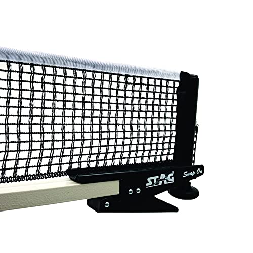 Stag Iconic SnapOn Professional Grade Table Tennis (T.T) Net & Post Set| Quick Easy Setup and Spring Activated Clamp Net| Indoo