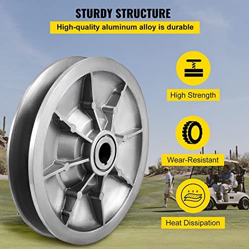 Vevor Golf Cart High Torque Driven Clutch For Club Car Ds & Precedent 1997 To Up Club Car 4-Cycle Gas Golf Cart Model, Silver
