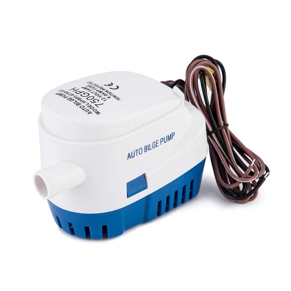 Dontmiss Automatic Submersible Small Boat Bilge Pump 12V 750Gph Auto With Float Switch 3/4 Inch (19Mm) Outlet Dia, Bilge Pumps F