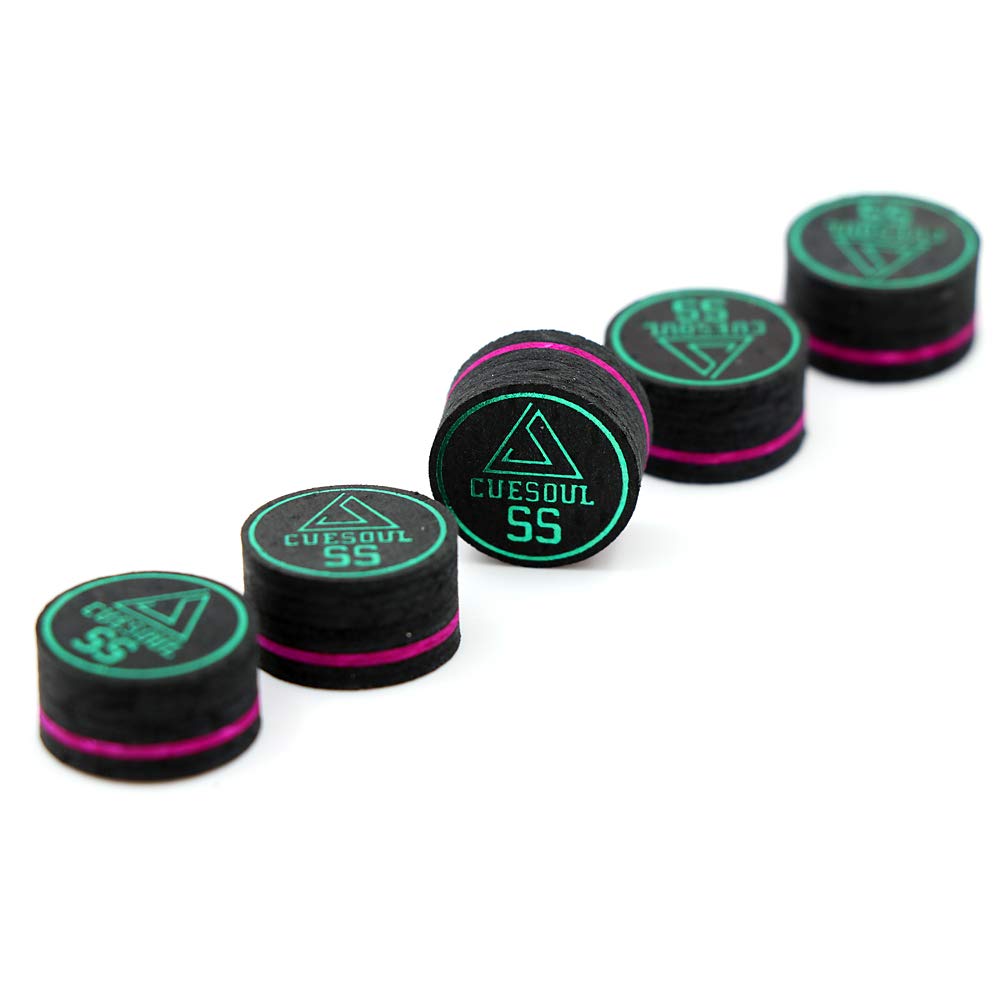 Cuesoul 5Pcs 14Mm Cue Tip Super Soft For Billiard Pool Cue And Snooker Cue