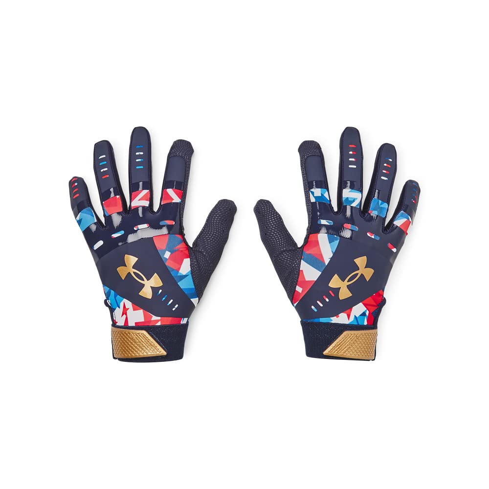 Under Armour Women'S Radar Novelty Softball Gloves, (410) Midnight Navy/Red/Metallic Gold, Small
