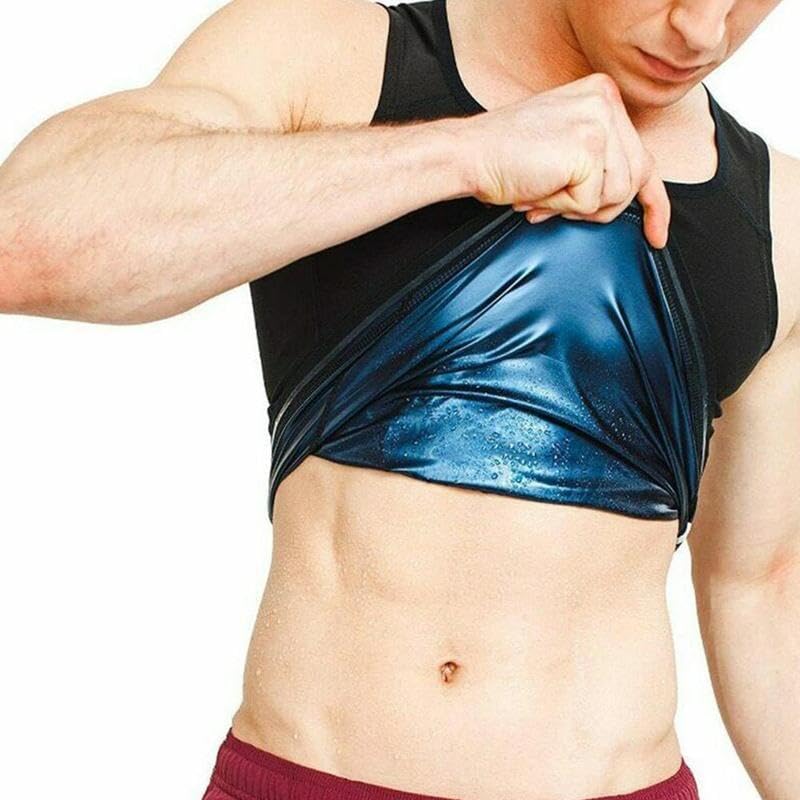 Gvv MenS Sauna Sweat Vest  Neoprene Body Shaper Tank Top For Fat Burn, Weight Loss & Core Training, Gym Fitness Compression Shi