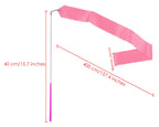 Ds. Distinctive Style Dance Ribbons With Wands 4M Rhythmic Gymnastics Ribbon Dance Streamer For Kids Baton Twirling - Pink