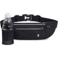 Peicees Fanny Pack with Water Bottle Holder Waist Bag for Men Women Water Resistant Lightweight Reflective Adjustable Running Be
