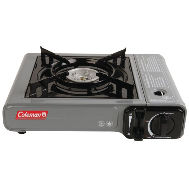 Coleman Camp Bistro 1-Burner Butane Kitchen Outdoor Camping Trip Picnic Cooking Stove, Durable Enameled Steel Case,Porcelain Ena