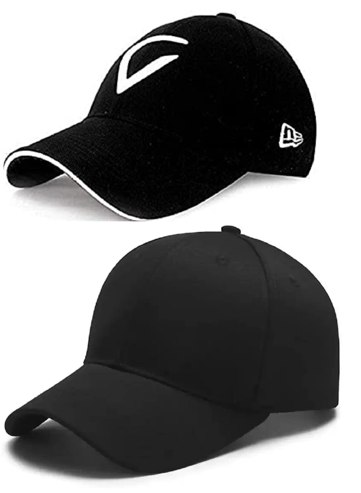 Selloria Brand Soft Cotton Adjustable Unisex Cap Quick Drying Sun Protection For Men And Women Freesize Baseball Caps (Pack Of 2