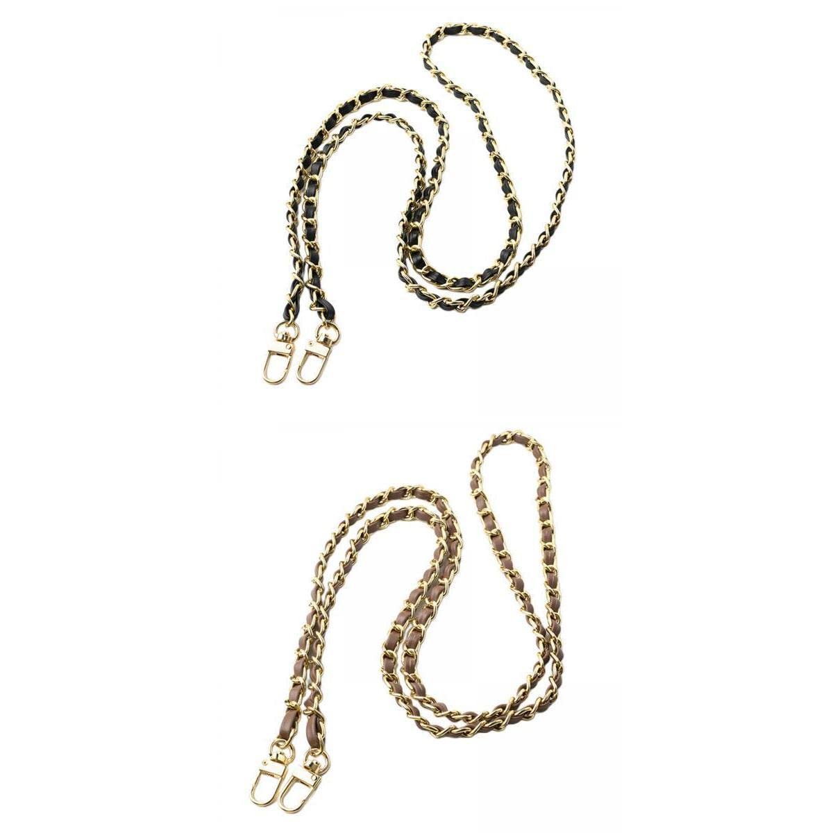 Enakshi 2Pcs Metal And Pu Purse Chain Strap Shoulder Bag Strap 47 Inch Clutch Diy|Clothing, Shoes & Accessories | Womens Handbag