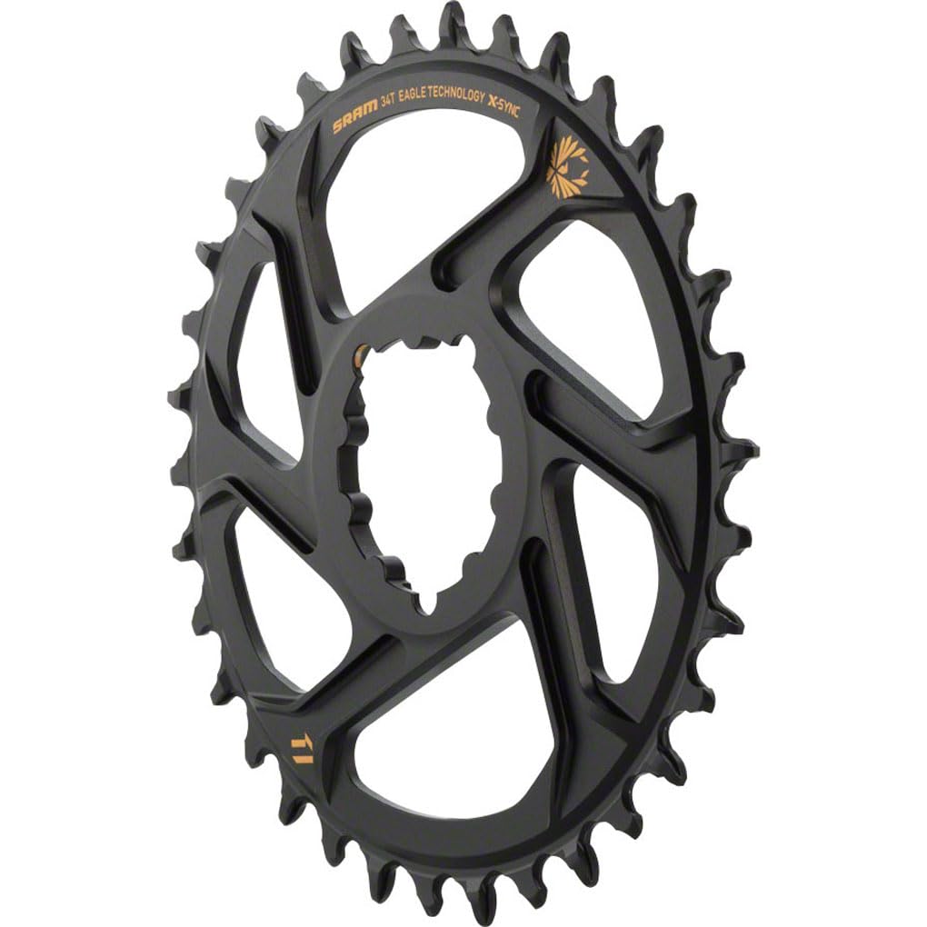 Sram X-Sync 2 Eagle Direct Mount Chainring 34T Boost 3Mm Offset With Gold Logo