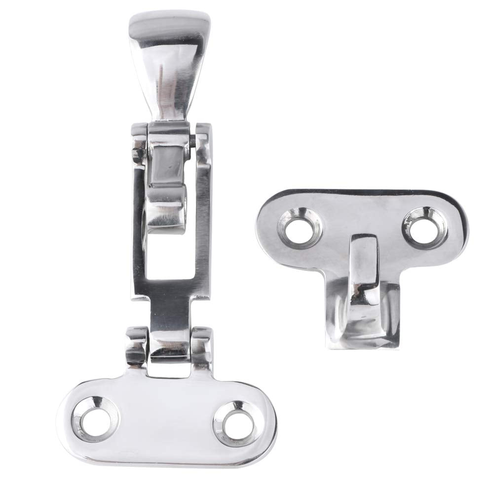 Marine 316 Stainless Steel Anti-Rattle Lockable Hatch,Hold Down Clamp Latch,Marine Hatch Locker (2 Pcs)