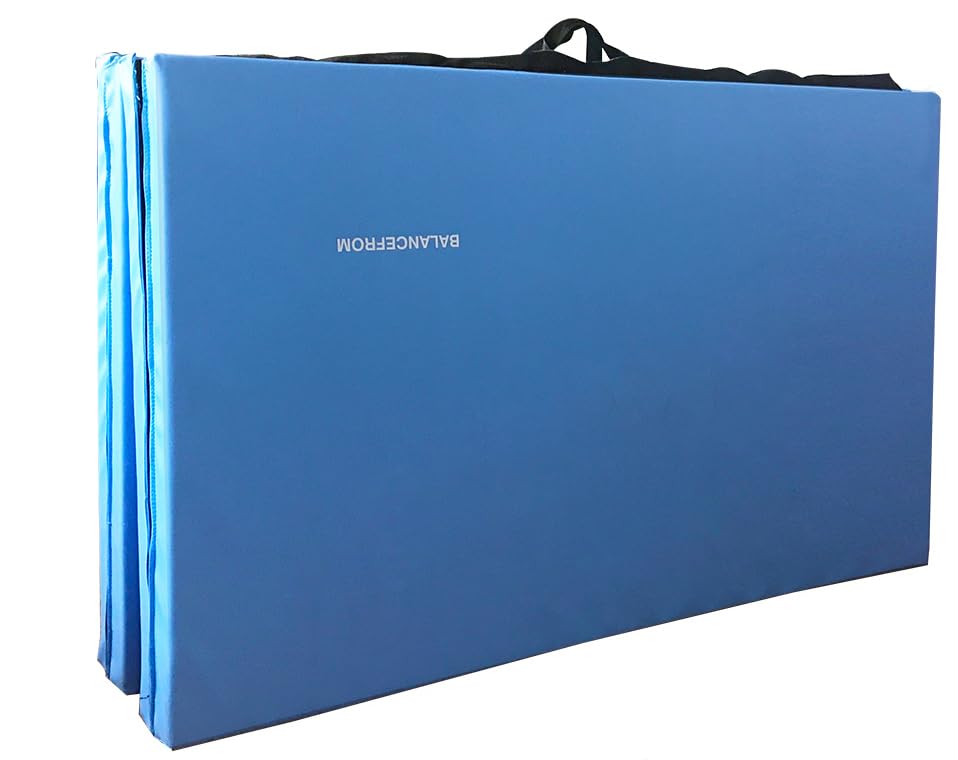 Fitvids All Purpose 4x8x2 Extra Thick High Density Anti Tear Gymnastics Gym Folding Exercise Aerobics Mats - Multiple Colors A