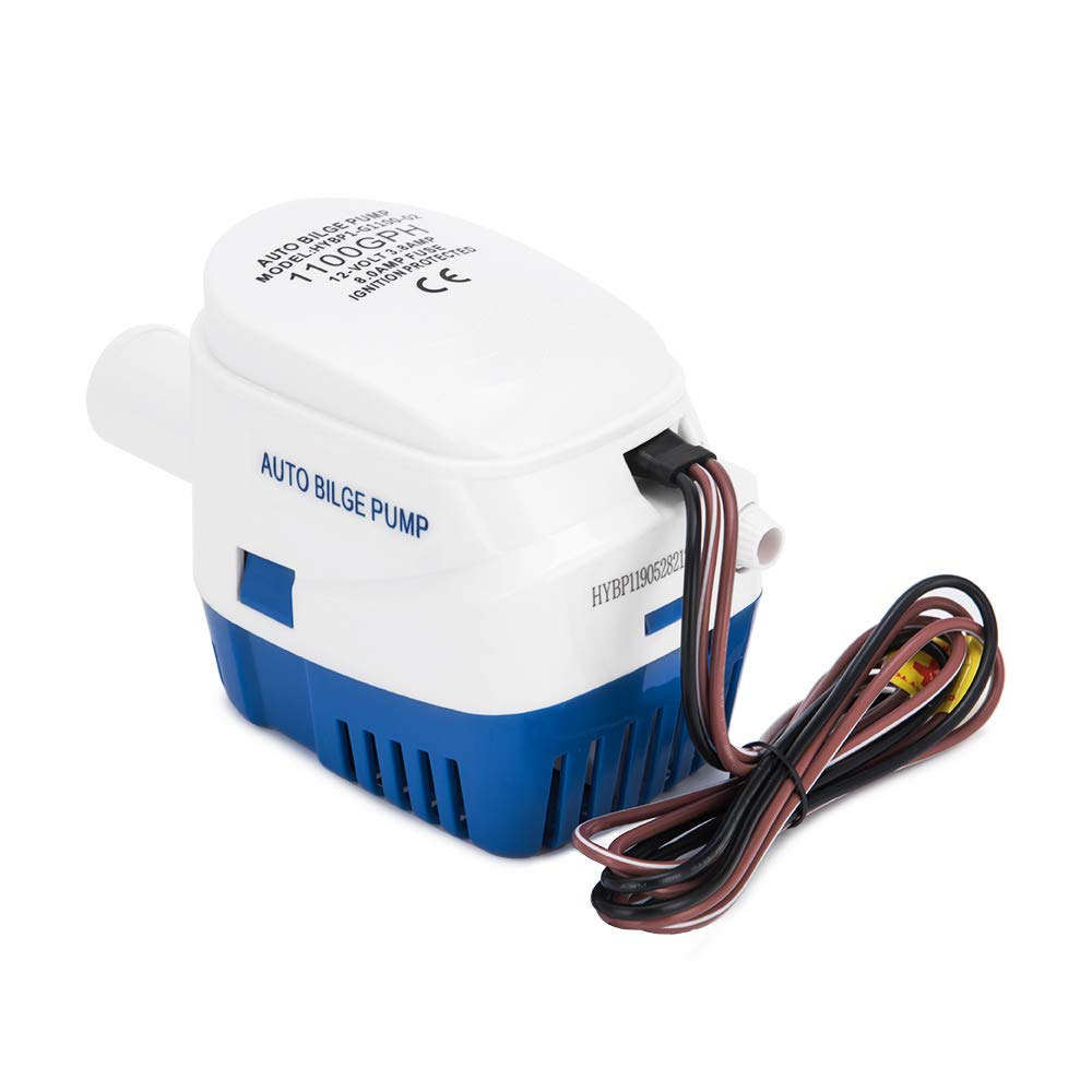Dontmiss Automatic Submersible Small Boat Bilge Pump 12V 1100Gph Auto With Float Switch Bilge Pump For Boat(Outlet Diameter:1 1/
