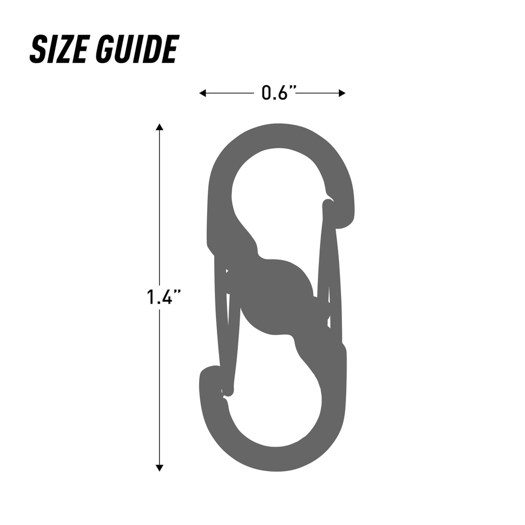 Nite Ize S-Biner Microlock, Locking Key Holder, Stainless-Steel 2-Pack