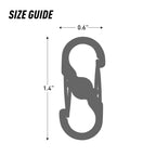 Nite Ize S-Biner Microlock, Locking Key Holder, Stainless-Steel 2-Pack