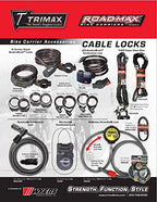 Trimax St30 Trimaflex Spare Tire Cable Lock (Round Key) 36'' X 12Mm,Black / Chrome